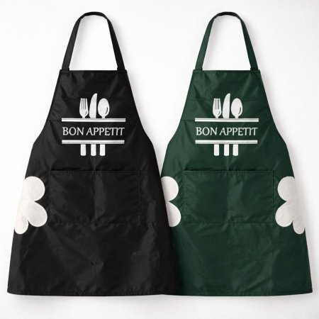 مريول مطبخ - جلي - جلد مع جيب