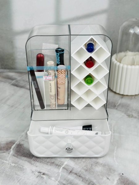 منظم ميك أب اكروليك دفتين مع جرار