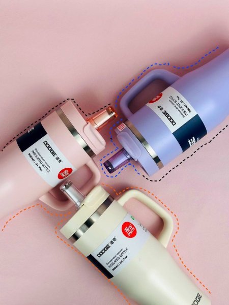 مطرة / مج سخن / بارد ستانلس ثقيل مع يد سيليكون