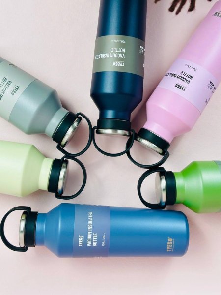 مطرة / مج / حافظة سخن / بارد ستانلس غطاء لف مع تعليقة