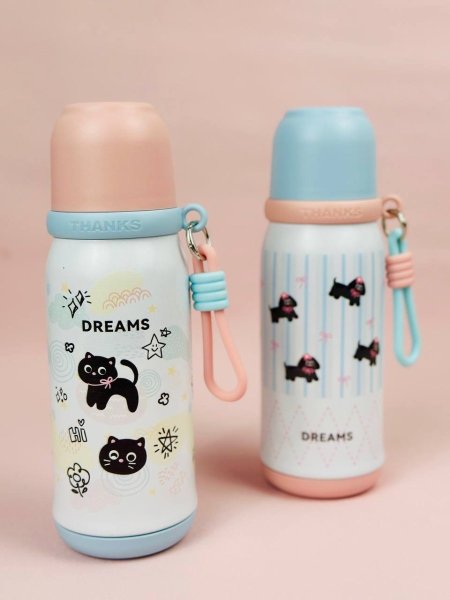 مطرة / حافظة سخن / بارد ستانلس غطاء لف مع تعليقة