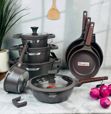 طقم طناجر جرانيت MAESTRO Chef – 12 قطعة