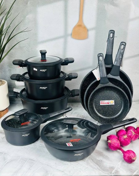 طقم طناجر جرانيت 13 قطعة MAESTRO Chef