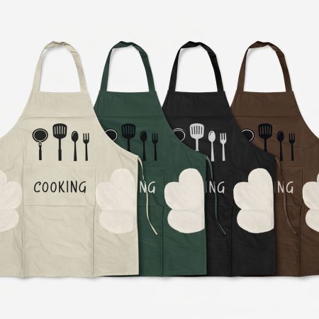 مريول مطبخ - جلي - جلد مع جيب مرسم