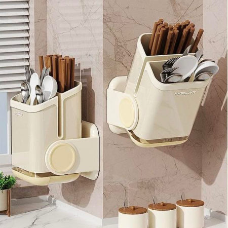 حمالة حافظة  ستاند معالق و سكاكين بلاستك اكروليك قابل للتعليق