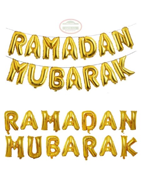 تعليقة ديكور بلالين رمضان مبارك RAMADAN MUBARAK