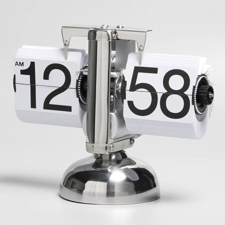 Retro Digital Flip Down Clock –   ساعة فيليب قلاب كلاسيكية قاعدة ستانلس