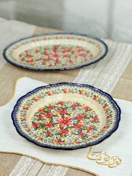 صحن خزف مغربي مرسم 27CM