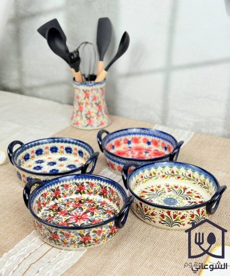 بايركس / صحن خزف مغربي مرسم مع يدين 16CM