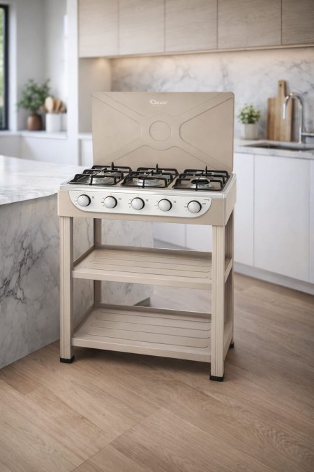 غاز كليفر 5 عيون مع ستاند معدني 60×50 – كليفر  6015J Gas ستفي