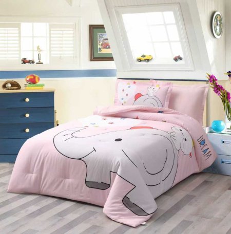 طقم حرامات صيفي ديزني للأطفال مفرد ونص 4 قطع مع لعبة ديزني على شكل الطقم هدية