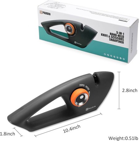 مسن سكاكين يدوي 5 في 1 من SHENGYA – أداة احترافية لسن وتنعيم السكاكي