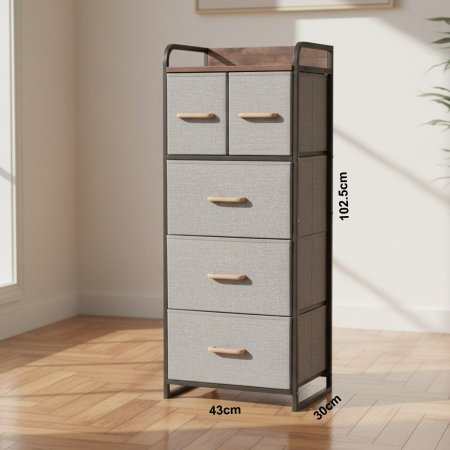 خزانة معدن 5 طبقات جوارير قماش سكني