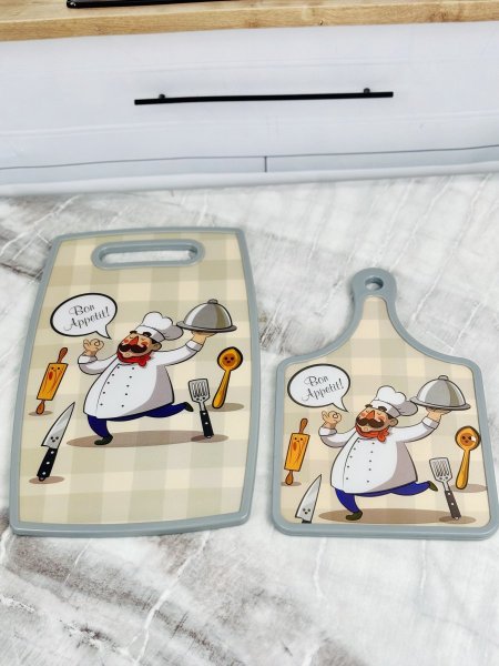 طقم مفارم / ألواح تقطيع قطعتين عظم