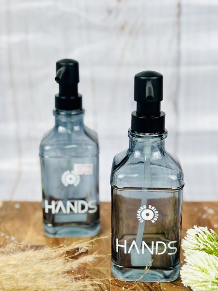 مصبنة / علبة صابون سائل شفاف زجاج