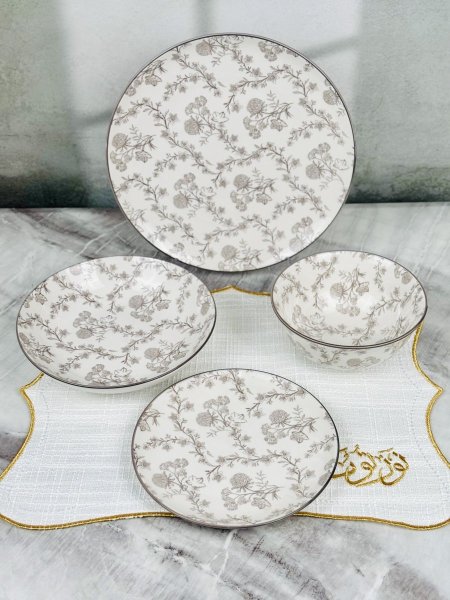 طقم صحون بورسلان مورد 24 قطعة