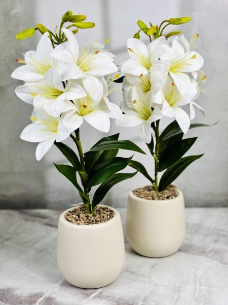 قوار ورد اوركيد بلاستيك 45CM