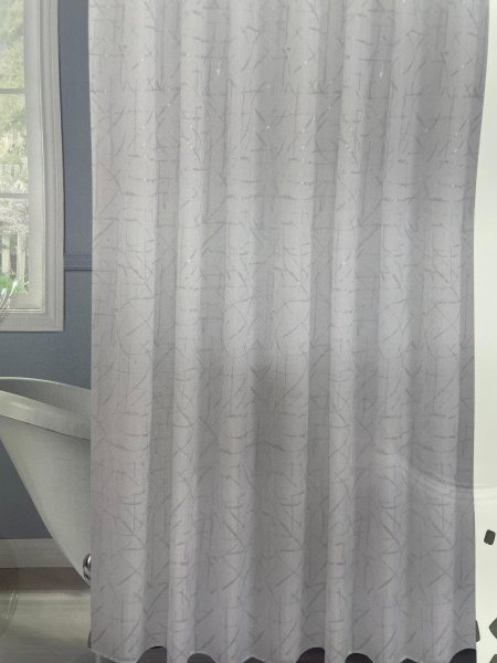 ستارة دش بوليستر، ستارة  شديدة التحمل، ستائر دش الحمام و12 حلقة مقاومة، 180x180 cm