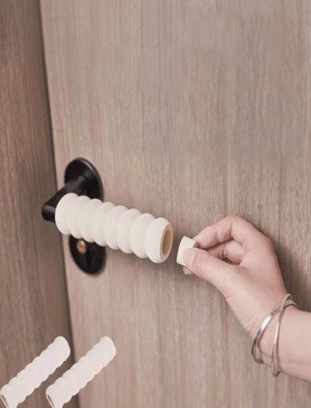غطاء مقبض باب أمان حلزوني مع وسادة حماية عدد 2