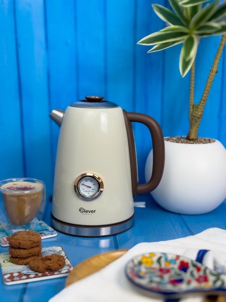 غلاية ماء كهربائية مع ساعة حرارة CLEVER 1.7L