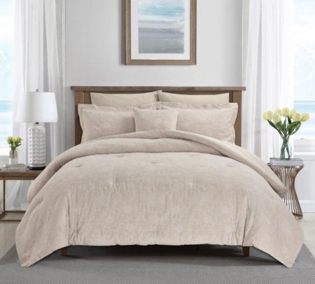 طقم حرامات 7 قطع كينج (WELL) Matelasse Taupe