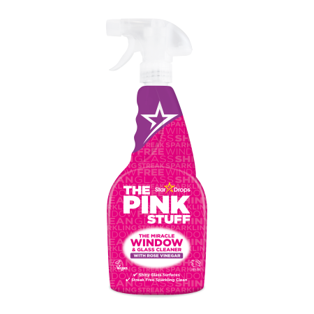 منظف الزجاج والنوافذ بِخل الورد، يزيل الشحوم و الاوساخ من النوافذ و المرايا الزجاجية مل 759 THE PINK STUFF