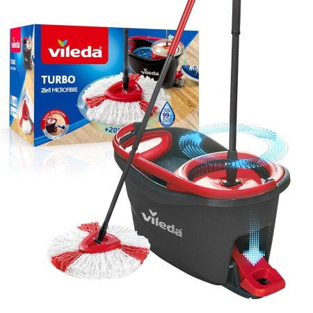 ممسحة مع دلو تنشيف دعسة أصلية Vileda