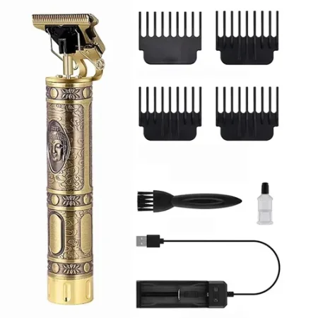 ماكنة حلاقة ذهبية مع نمر مختلفة  (HAIR TRIMMER)