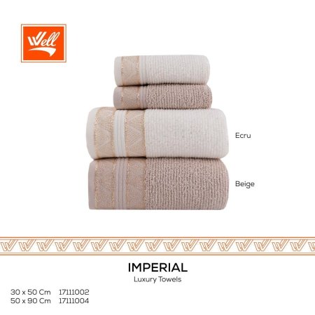 بشكير قطن 100% محزز WELL (IMPERIAL )