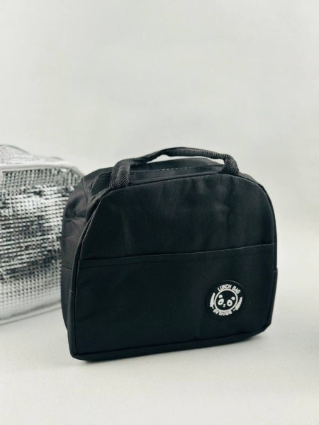 حقيبة طعام قماش حافظة للطعام ، شنطة قابلة للطي حرارية حجم صغير مع يد و سحاب Lunch Bag