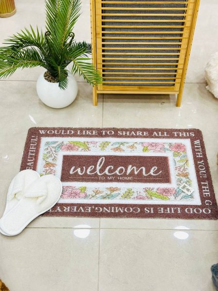 دعاسة خيش خارجية 45x70CM Welcome