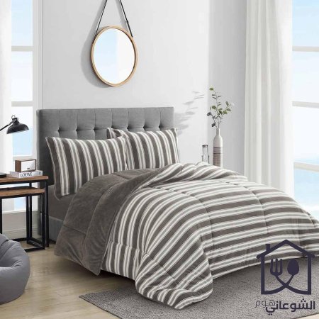 طقم لحاف تخت Well شتوي Crete  مفر ونص - بيج Bliss Beige