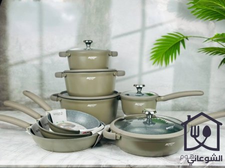 طقم الطناجر MaestroChef الثقيل 8 قطع كامل