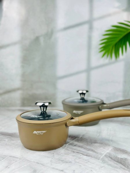 كسرولة جرانيت مع يد طويلة maestro 16CM