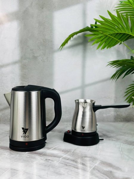 سخانة ماء + غلاية قهوة ستانلس