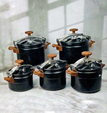 طنجرة،طناجر ضغط جرانيت أسود الشوعاني الأصلي