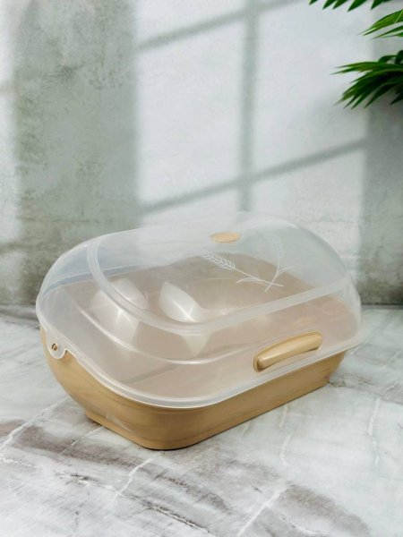 صندوق / حافظة خبز بلاستيك مع غطاء