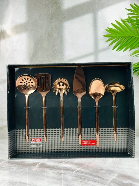 طقم مغارف ستانلس أصلي 6 قطع