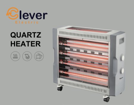 صوبة كهربائية حجم كبير 6 شمعات 2400W  تحتوي 4 شمعات امامية و 2 شمعة علوية