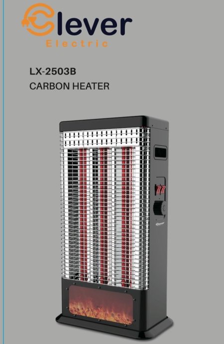 صوبة / دفاية كهربائية 4 شمعات مع فير بليس كربون (CLEVER)