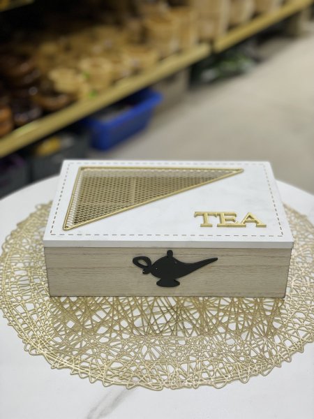 صندوق تي بوكس (Tea box) خشب 6 خانات