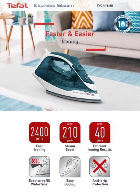 مكوى بخار Tefal 2400W