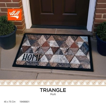دعاسة مدخل الباب جلد ملون Well Door Mat Triangle 75x45cm