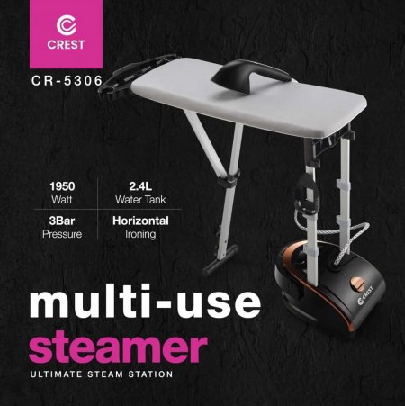مكوى بخار ،خزان 2.4 لتر مع طاولة كوي، قوة 1950 واط Crest CR-5306