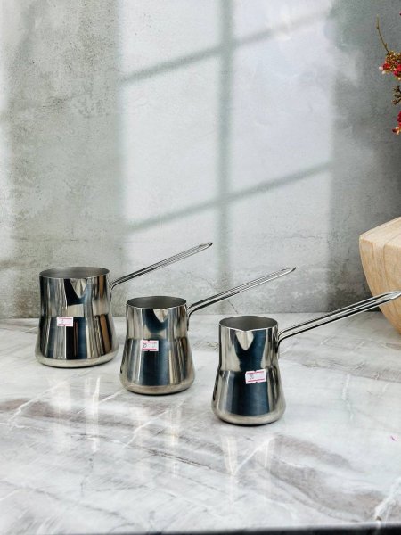 غلاية قهوة ستانلس مع يد