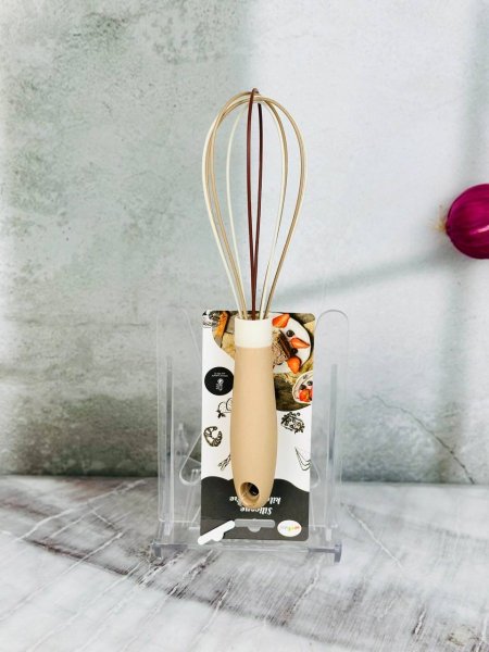 خفاقة كيك سيليكون يد خشب