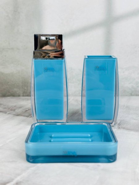 طقم مصابن اكروليك ازرق